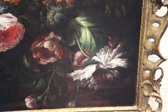 Manner of Mario Dei Fiori (1603-1673) Still life of flowers 27 x 25in.